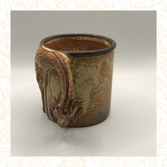 John Buck Giraffe Mug Collectable Studio Pottery Made in Japan - Picture 2 of 5